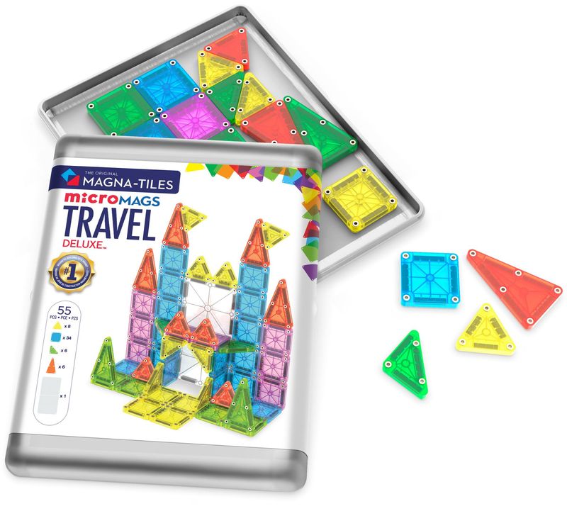 MAGNA-TILES microMAGS Deluxe Reisesett – 55 deler