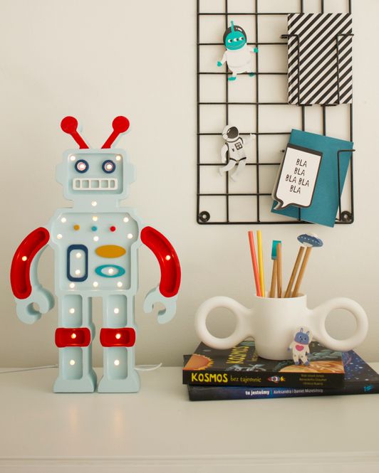 Hovedbilde Little Lights - Robot - Metallic Blue